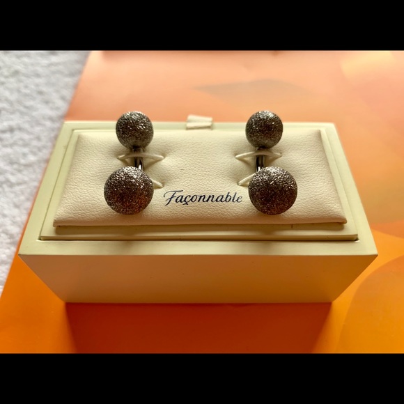 Faconnable Silver Cuff Links BNWT - Picture 5 of 6